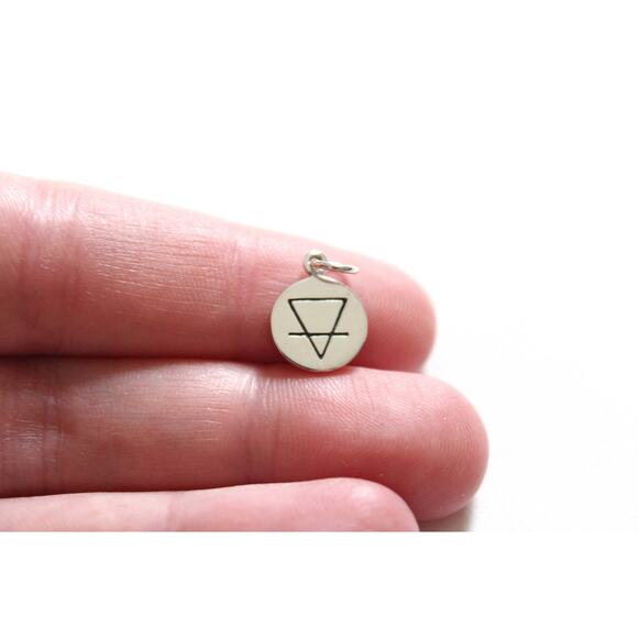 Sterling Silver Earth Element Charm, Earth Element Charm, Mountain Charm - Picture 2 of 4